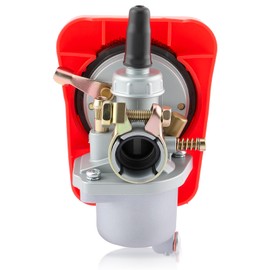 CARBBIA Red Motorized Bike Carburetor for 2 Stroke 49cc 50cc 60cc 66cc 80cc 100cc Bicycle Motorized Engine Carb