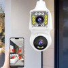 FHD 1080P Dual Lens Light Bulb Security Camera 360 Degree