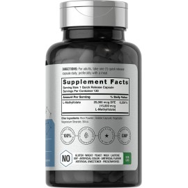 Horbäach L Methylfolate 15000 mcg | 120 Capsules | 15mg L Methyl Folate | by Horbaach