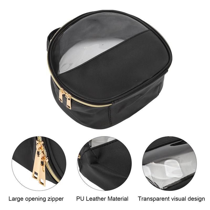 Toiletry Bag PU Leather Makeup Bag Portable Cosmetic Bag Portable