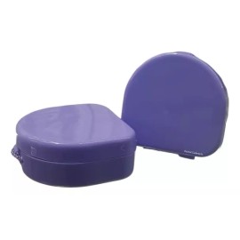 Dental Porta Guarda Estuche Para Aparatos De Ortodoncia ( 1 Caja ) Color Lila