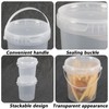 Yesdate 10 Pack 27 oz Round Deli Containers with Lids,
