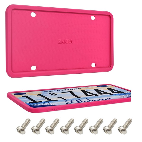 ZAKRA Marcos para matrícula, Paquete de 2 Marcos de Silicona