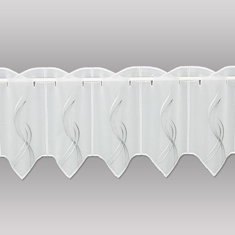 Modern Panel Curtain Samara with Ornamental Embroidery from Plauen Lace