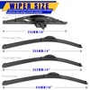 4 wipers Replacement for 2007-2014 Toyota FJ Cruiser, Windshield Wiper
