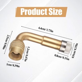 KALIONE Tyre Valve Extension, 90 Degree and 215 mm Valve Extension, Car Valve Adapter, Flexible Rubber Tyre Valve Extender, Tyre Valve Adapter for Car, Motorcycle, Road Bike, Bicycle Scooter
