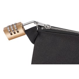 VELOFLEX 2724000 - Banktasche DIN A4, Transporttasche, Geldtasche, robustes Textil, Metallreißverschluss, schwarz