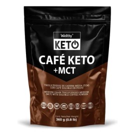 Café Keto Wellthy con MCT en Polvo | Orgánico, Sin Gluten, Paleo Friendly | 360g
