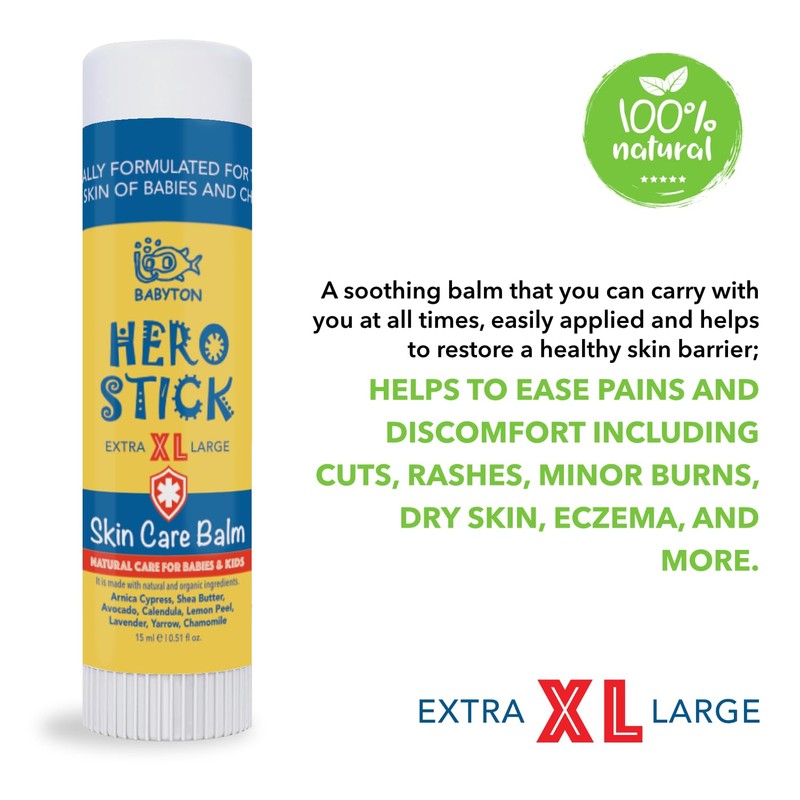 Babyton Hero Stick Skin Care Balm - Natural Soothing Ingredients