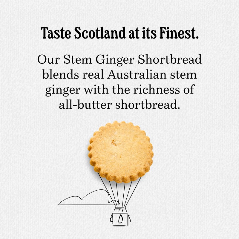 Walker's Shortbread Stem Ginger Cookies, Pure Butter Shortbread Cookies, 6.2