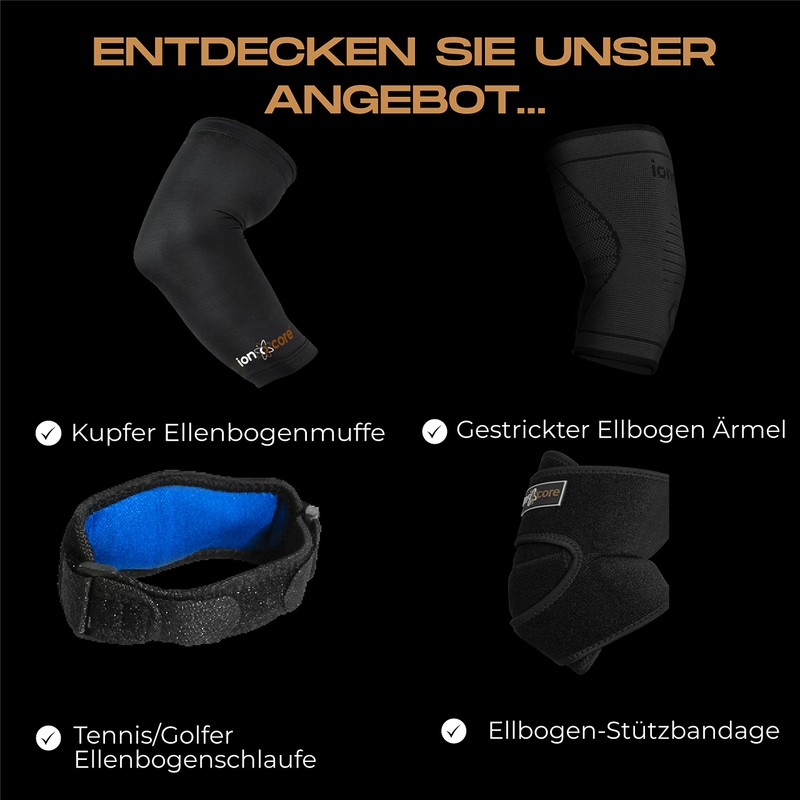 ionocore® Tennis Elbow Support - Golfer's Arm Cuff with Compression
