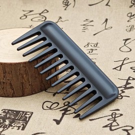 Mini Wide Tooth Comb,Small Travel Purse Hair Detangling Comb Beard Comb Pocket Comb for Curly Wavy Wet Dry Hair,Portable Care Comb Shower Comb Travel Comb Styling Comb for Men Women (Black-Style2)