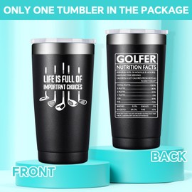 BIRGILT Golf Gifts for Men - Fathers Day Golf Gifts for Dad, Grandpa - Life is Full of Important Choices Golfer Tumbler 20oz