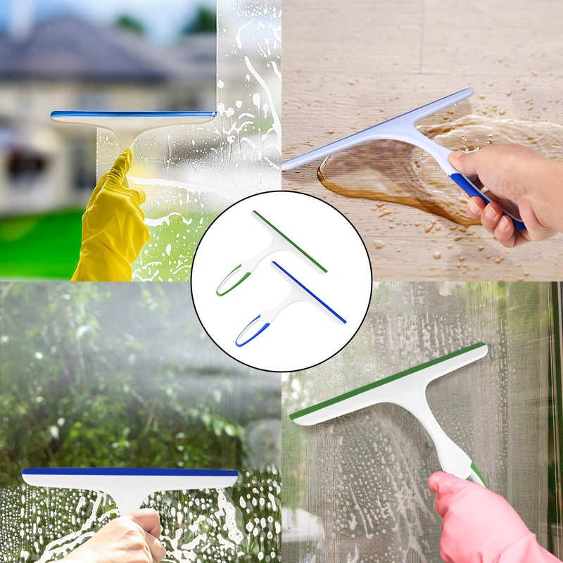 2 Pcs Shower Squeegee for Shower Glass Doors,Car Window Windshield