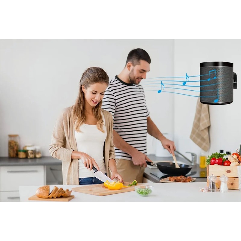 1 Pair Speaker Wall Mount Bracket ABS Plastic Holder Shelf