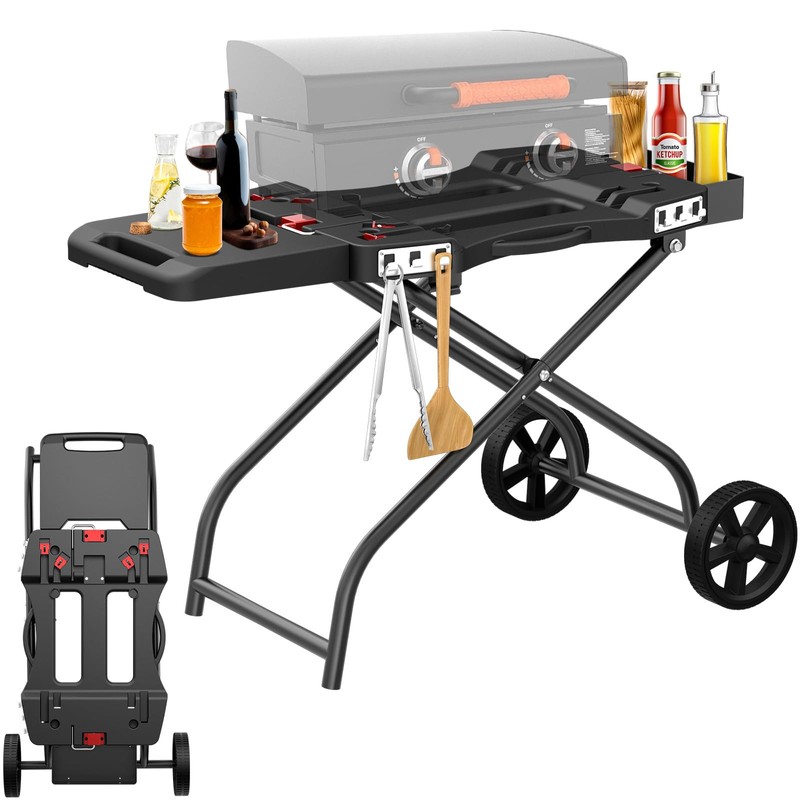Outdoor Grill Stand for Weber Q1200, Q1000, Q2200, Q2400, Portable