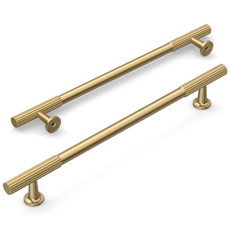 Amerdeco 10 Pack Champagne Bronze Cabinet Pulls 10 Inch(254MM) Hole