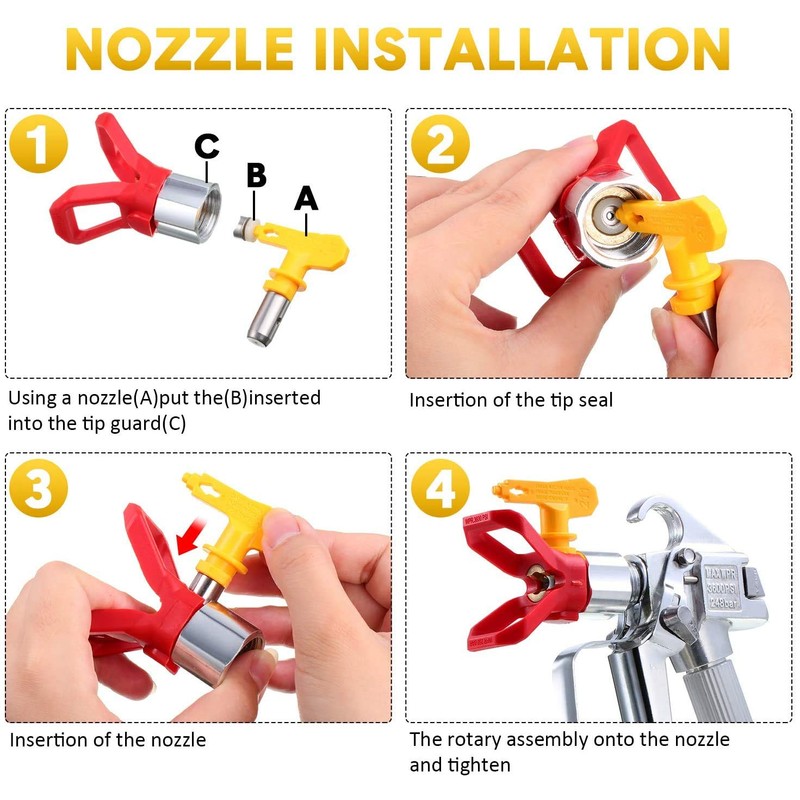 Reversible Airless Spray Tips for Airless Paint Sprayer (211)