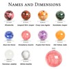 SOSMAR 200pcs Stone Beads, 8mm Crystal Round Beads for Jewelry