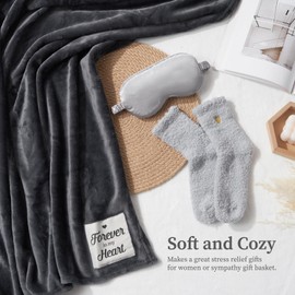 MystGifder Sympathy Memorial Blanket Gifts for Loss of Loved One - Bereavement Gifts for Mother in Memory of Loss of Father Husband Condolence Grief Gifts for Funeral Rememberance