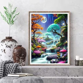 Eiazuiks Diamond Painting Kits for Adults, Landscape 5D DIY Diamond Art Kits Full Drill Diamond Dots for Gift Wall Decor and Relaxation Gem Arts 12x16 inch, B10349