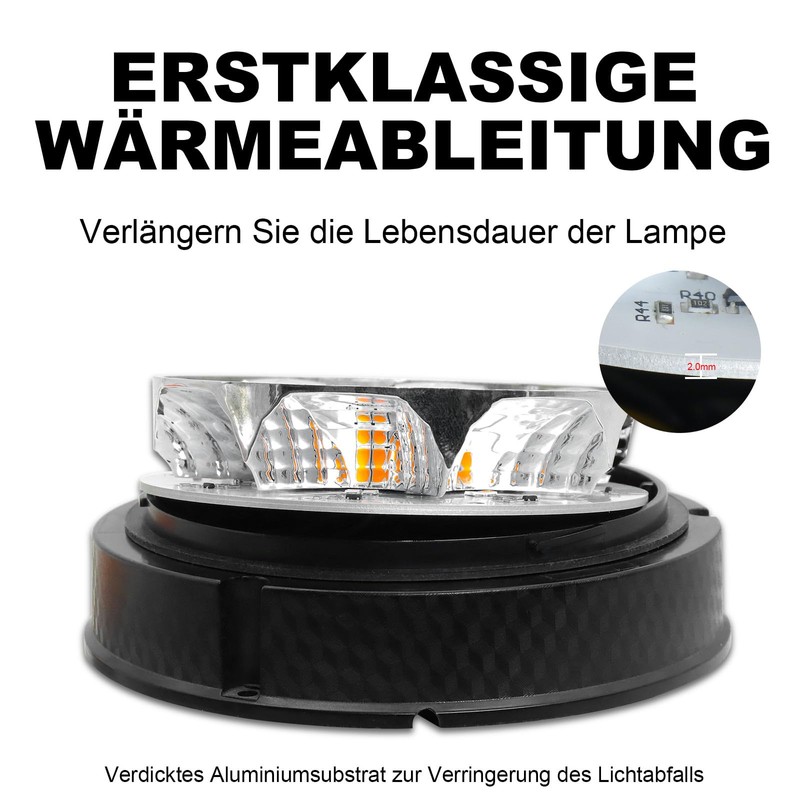 Agrieyes Interchangeable Lenses Rotating Beacon 12 V Warning Light Car