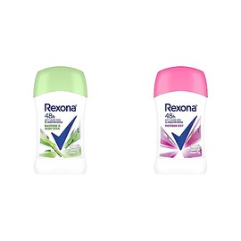 Rexona Antitranspirante Bamboo En Barra Para Dama 45 G, Pack of 1 + Antitranspirante Powder Dry En Barra Para Dama 45 G, Pack of 1