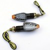 MotorToGo Carbon LED Motorcycle Turn Signal Blinkers Side Marker Indicators