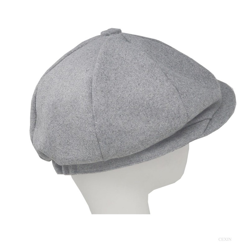 Men's Vintage Newsboy Herringbone Cap British Style Hat Winter Hat