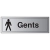 V Safety General Door-Gents Toilet Sign - 300mm x 100mm