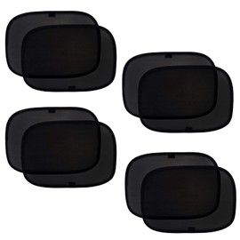 Timotech Parasol Negro para Auto, protección de Rayos UV, para Todo Tipo de Auto, contra el Calor y el deslumbramiento (8 Piezas, Semitransparente) (Negro, 8 Piezas)