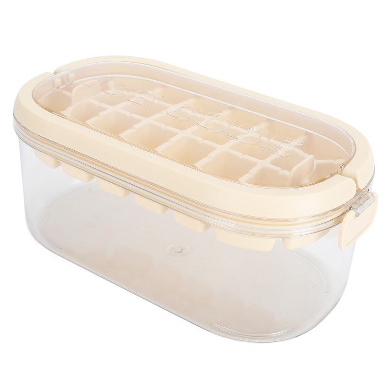 Ice Cube Tray with Lid Bin 2 Layer Ice Trays