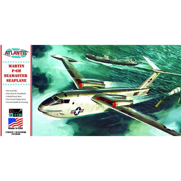 Martin P6M Seamaster Aircraft Plastic Model Kit 1/136 US Navy Atlantis