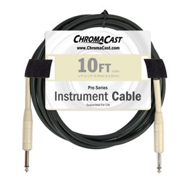 ChromaCast Vanilla Cream 10-Feet Pro Series Instrument Cable, Straight, 1 Count (Pack of 1) (CC-PSCBLSS-10VC)