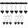 Halloween Shower Curtain Hooks, 12Pcs Heart Cross Decorative Shower Rings