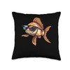 Kuhli Loach With Sunglasses Throw Pillow