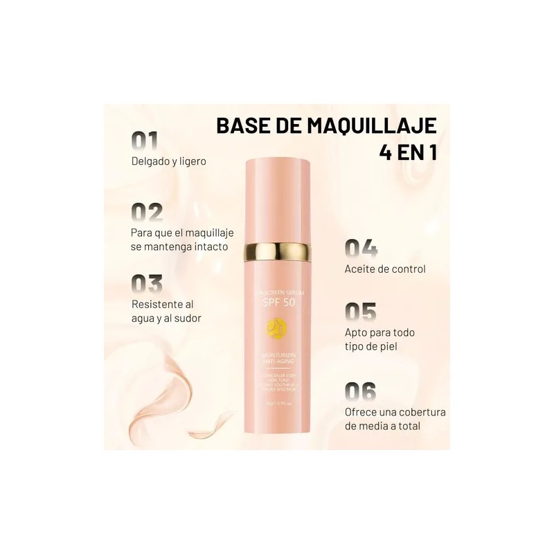 1 Bio Foundation 4 En 1 Base Hidratante Que Cambia