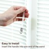sourcing map 4Pcs Silver Window Tilt Rod Hooks Tip, Alloy