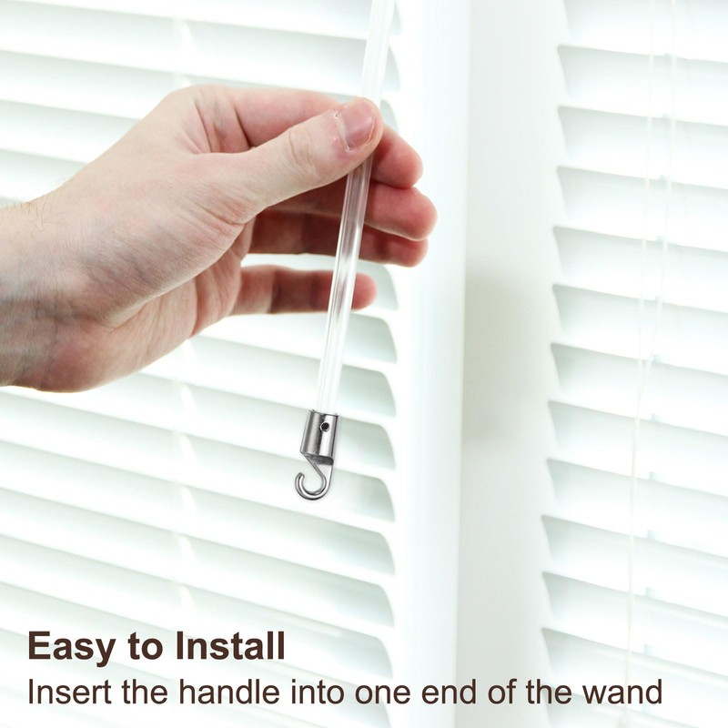 sourcing map 4Pcs Silver Window Tilt Rod Hooks Tip, Alloy