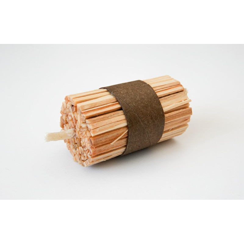ABAZO Pack of 16 Ecological Firelighters for Charcoal Fireplaces, Kindling,