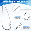 FUSIGO Wacky Rig Hooks Weedless, 30pcs Bass Fishing Hooks for