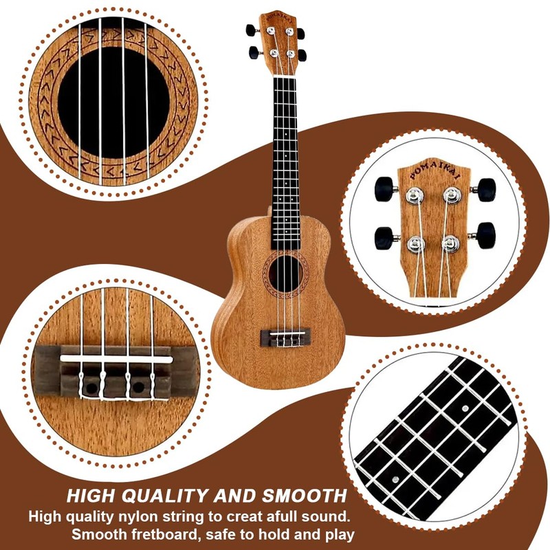 Set of 2 Ukulele Strings, Nylon String Replacement Parts, Accessories