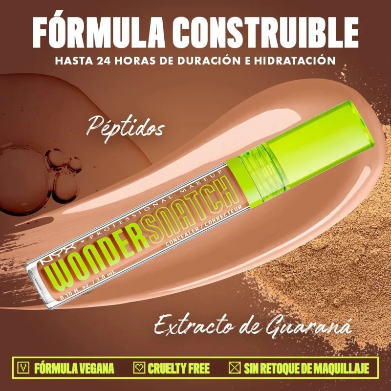 NYX PMU Wonder Snatch, Corrector Líquido para Rostro, 3 ml