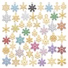 150 Pieces Christmas Snowflake Charms Assorted Silver Gold Plated Snowflake