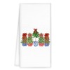 OINDADE Chinoiserie Christmas Kitchen Towels, Blue and White Porcelain Five