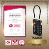 LUXOORO TSA Approved Luggage Lock with Alert Indicator, 4-Digit Resettable