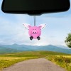 Flying Pig Hanging Rear-View Car Mirror Dangler Charm Auto Accessory