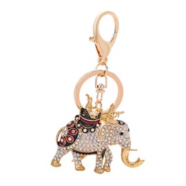 SAFIGLE Elephant Shaped Key Holder Fashion Bag Accessories Durable and Lightweight Keychain Pendant for Handbag Backpack Car Keys Decoration White