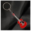 Acoustic Guitar Keyring Red Stainless Steel Red Medium, red