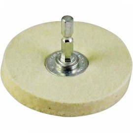 Yanase Felt Wheel with Shaft for Impact [0.25 inch (6.35 mm) Shaft] φ3.0 x 0.4 x 0.25 inches (75 x 10 x 6.35 cm) HFHN75